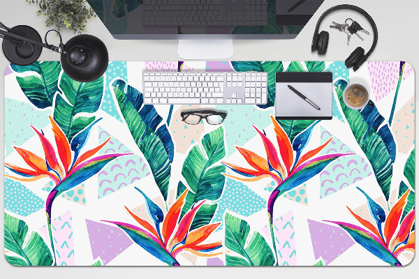 Full desk protector Tropical flora