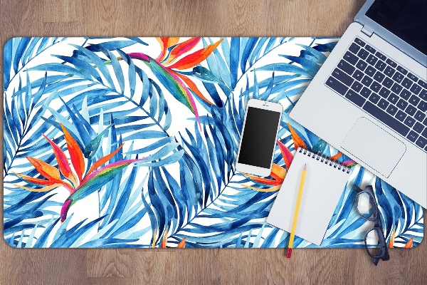 Large desk pad PVC protector blue Paradise