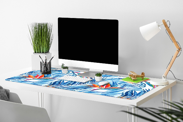 Large desk pad PVC protector blue Paradise