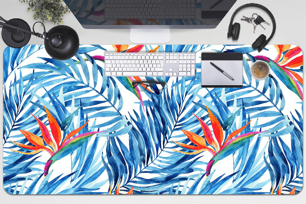 Large desk pad PVC protector blue Paradise