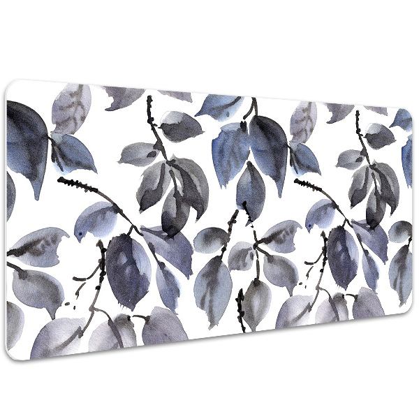Large desk mat table protector gray Branches