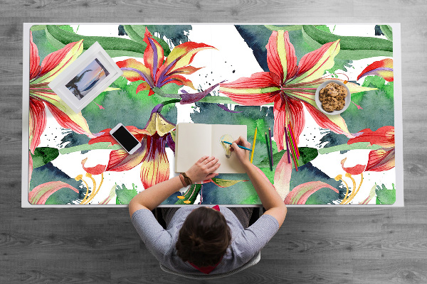 Desk pad Hippeastrum flower
