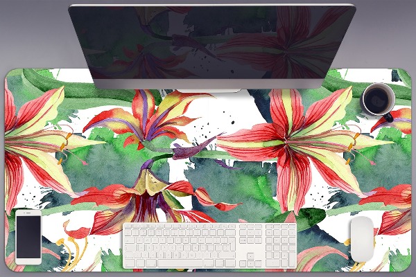 Desk pad Hippeastrum flower