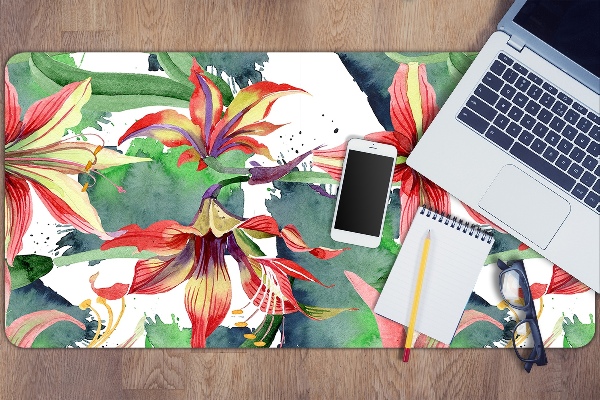 Desk pad Hippeastrum flower
