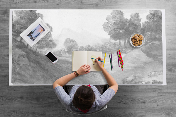 Large desk mat for children image village