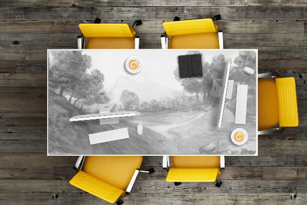 Large desk mat for children image village