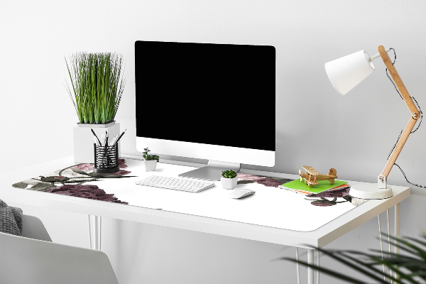 Large desk mat for children Peonies