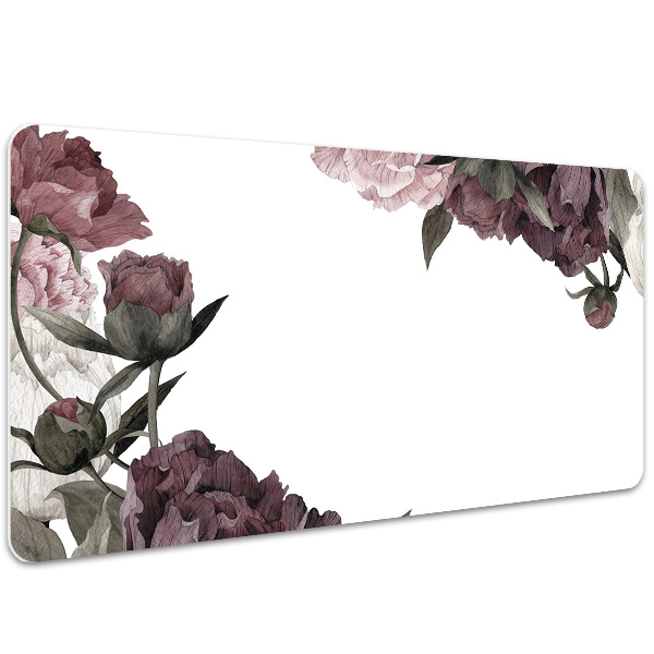 Large desk mat for children Peonies