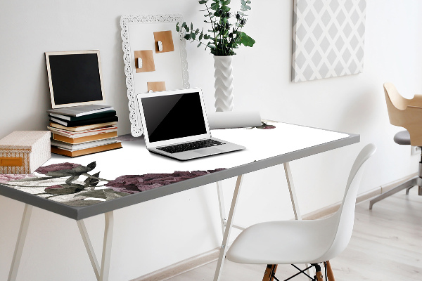 Large desk mat for children Peonies