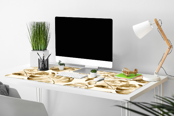 Large desk pad PVC protector palm leaves