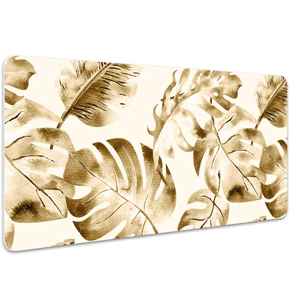 Large desk pad PVC protector palm leaves