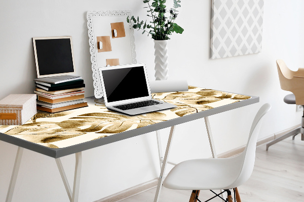 Large desk pad PVC protector palm leaves