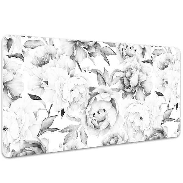 Large desk mat for children Peonies