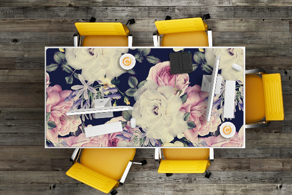 Desk pad baroque flowers
