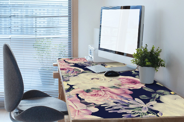 Desk pad baroque flowers