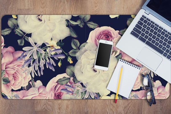 Desk pad baroque flowers