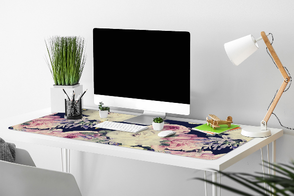 Desk pad baroque flowers
