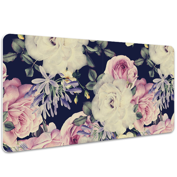 Desk pad baroque flowers
