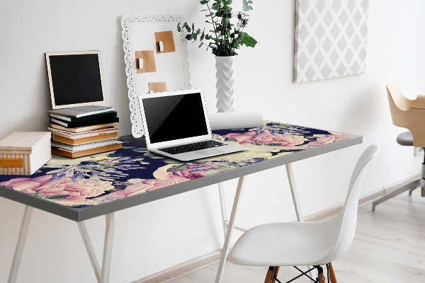 Desk pad baroque flowers