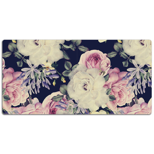 Desk pad baroque flowers