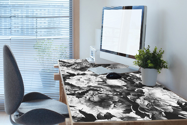 Large desk mat for children Peonies