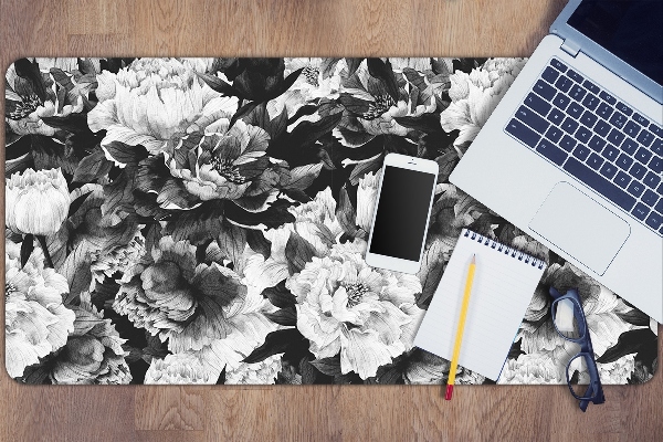 Large desk mat for children Peonies