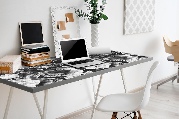 Large desk mat for children Peonies