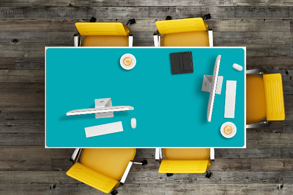 Full desk protector dark turquoise