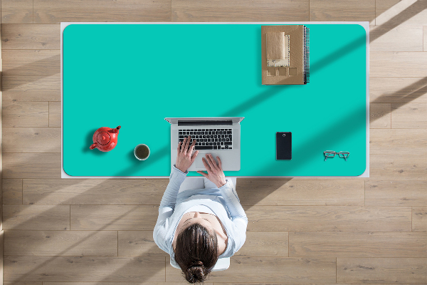 Large desk mat for children Turquoise