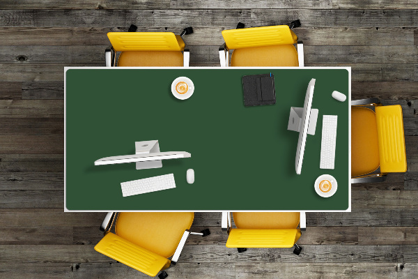 Full desk mat Dark green