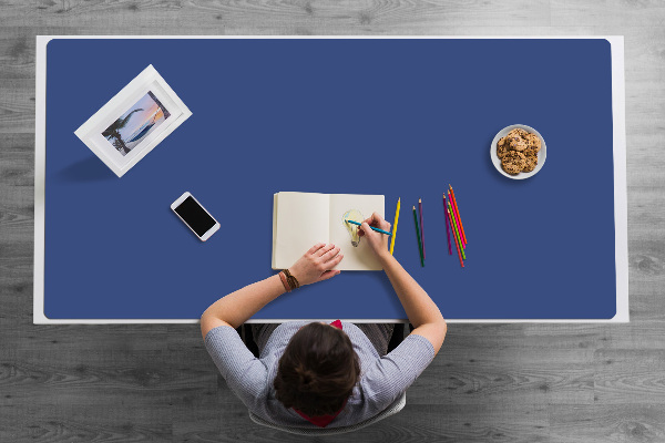 Large desk mat for children Blue