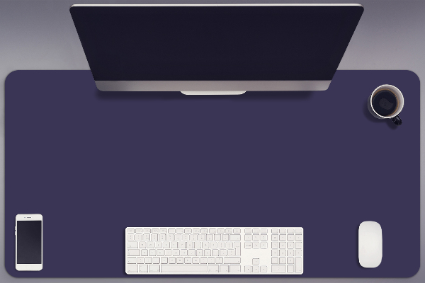 Large desk mat for children navy blue
