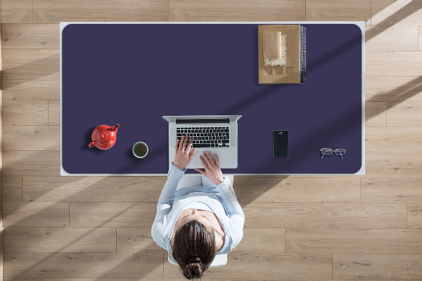 Large desk mat for children navy blue