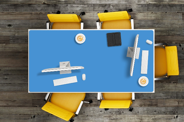 Large desk mat for children Blue