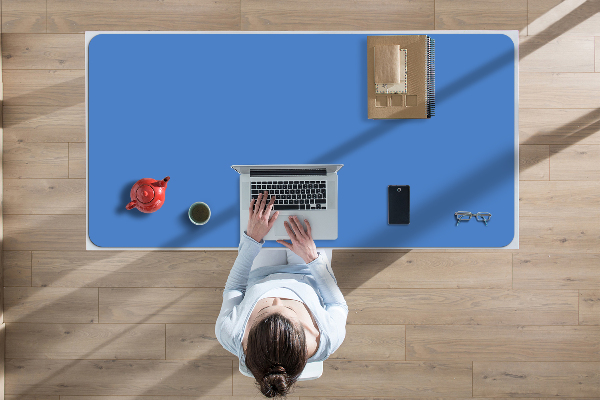 Large desk mat for children Azure