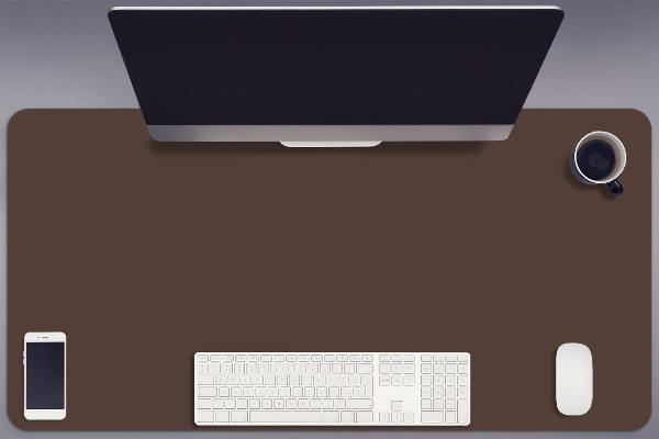 Large desk mat for children Brown