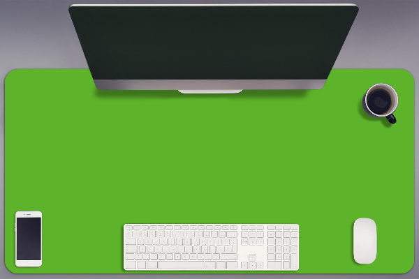 Large desk mat table protector yellowish green