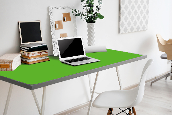 Large desk mat table protector yellowish green