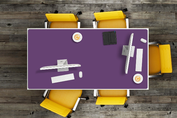 Large desk mat table protector Dark violet