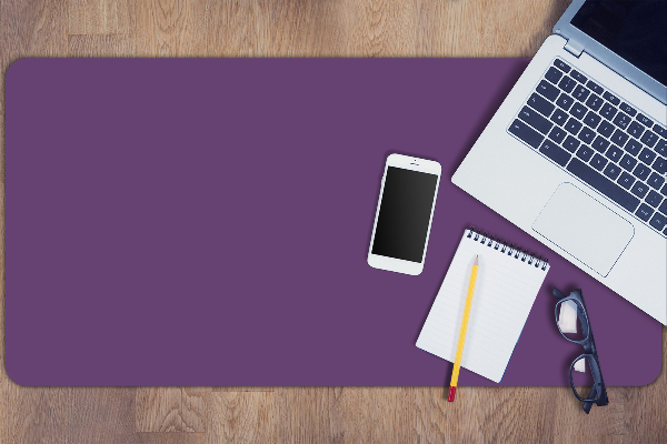 Large desk mat table protector Dark violet
