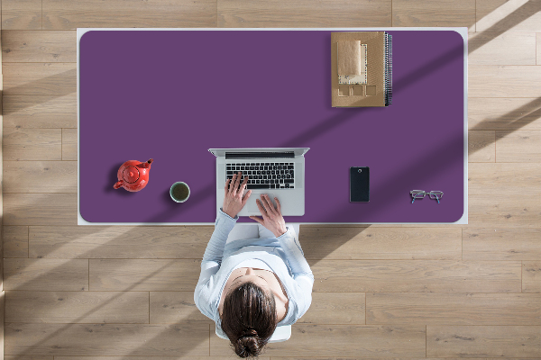 Large desk mat table protector Dark violet