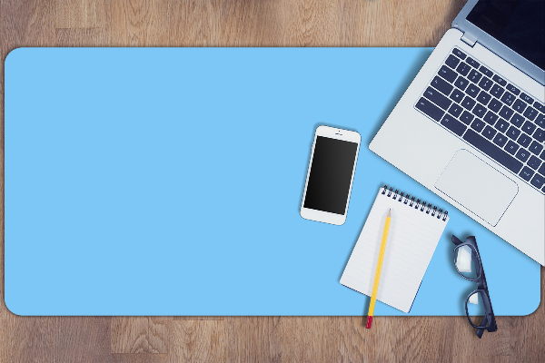 Desk mat pastel blue