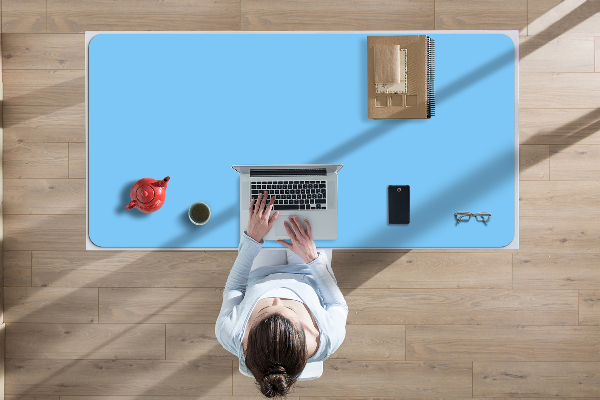 Desk mat pastel blue