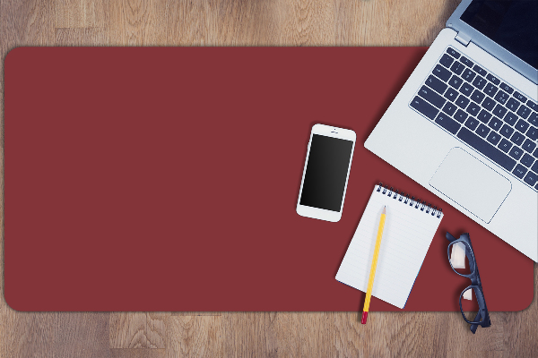 Desk mat purple red