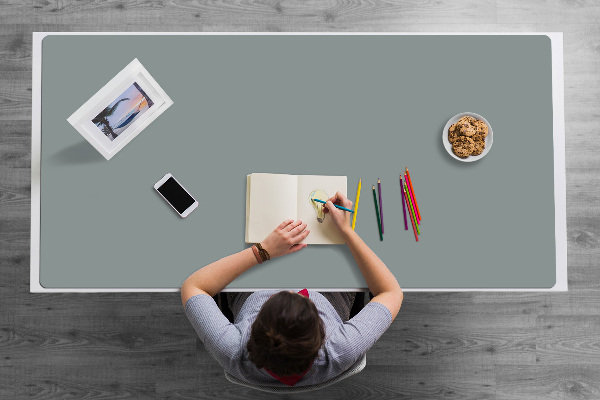 Large desk mat for children Gray