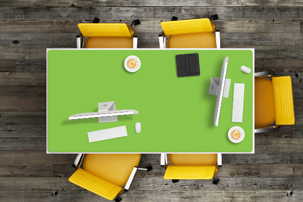 Full desk pad pastel green