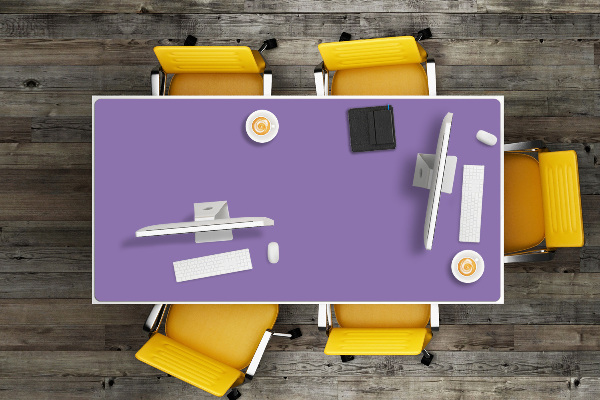 Large desk mat for children Lavender
