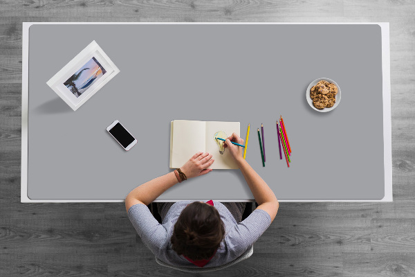 Large desk mat for children Gray