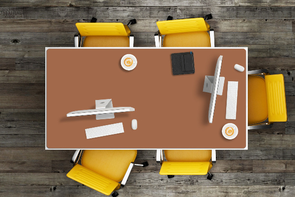 Large desk mat for children Copper