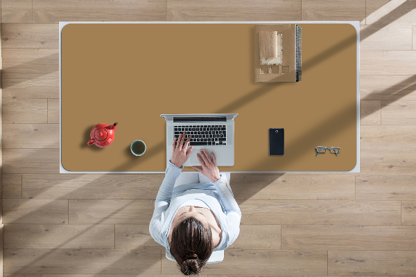 Large desk mat for children Golden
